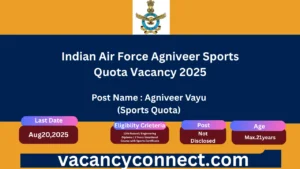 Indian Air Force Agniveer Sports Quota Vacancy 2025