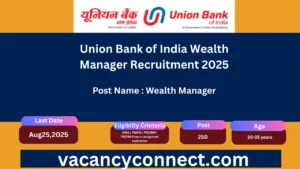 Union Bank of India Wealth Manager Recruitment 2025