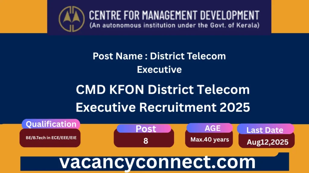 CMD KFON District Telecom Executive Recruitment 2025