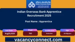 Indian Overseas Bank 750 Apprentice Recruitment 2025