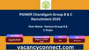  PGIMER Group B and C Recruitment 2025