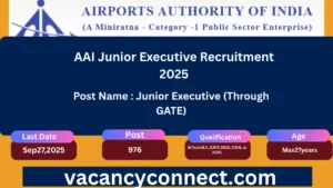 AAI Junior Executive Recruitment 2025