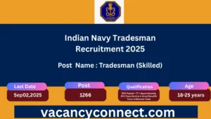 Indian Navy Tradesman Recruitment 2025