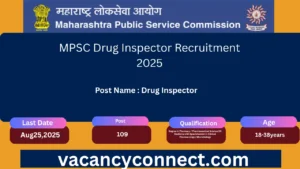 MPSC Drug Inspector Recruitment 2025