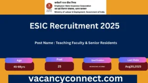 ESIC Recruitment 2025