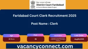 Faridabad Court Clerk Recruitment 2025