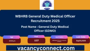 WBHRB General Duty Medical Officer Recruitment 2025