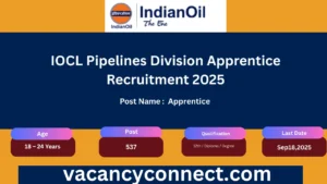 IOCL Pipelines Division Apprentice Recruitment 2025