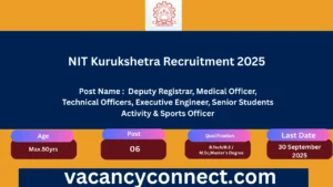 NIT Kurukshetra Recruitment 2025