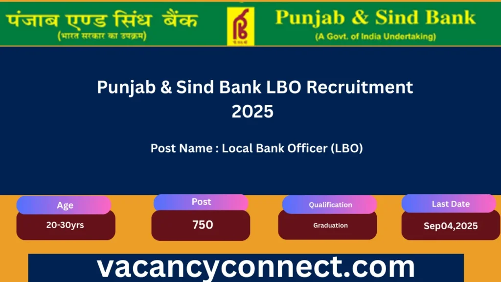 Punjab & Sind Bank LBO Recruitment 2025