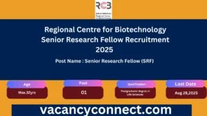 RCB SRF Recruitment 2025