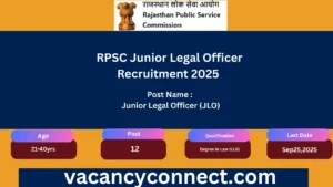 RPSC Junior Legal Officer Recruitment 2025