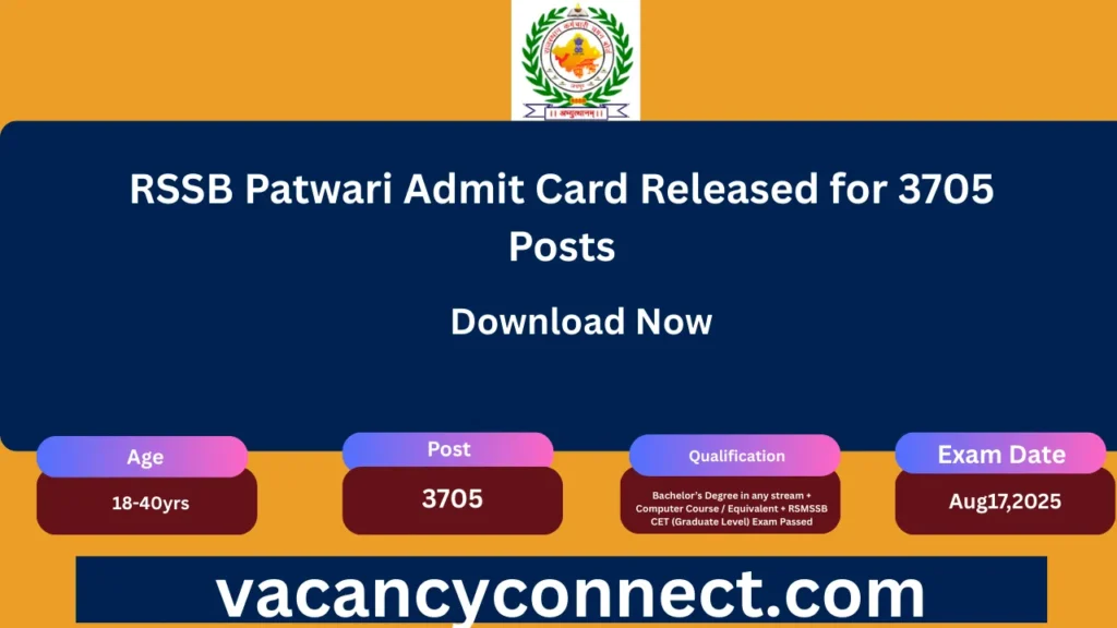 RSSB Patwari Admit Card 2025