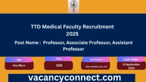 TTD Medical Faculty Recruitment 2025