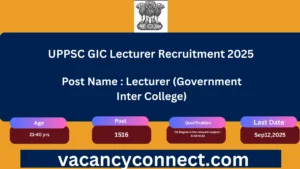 UPPSC GIC Lecturer Recruitment 2025