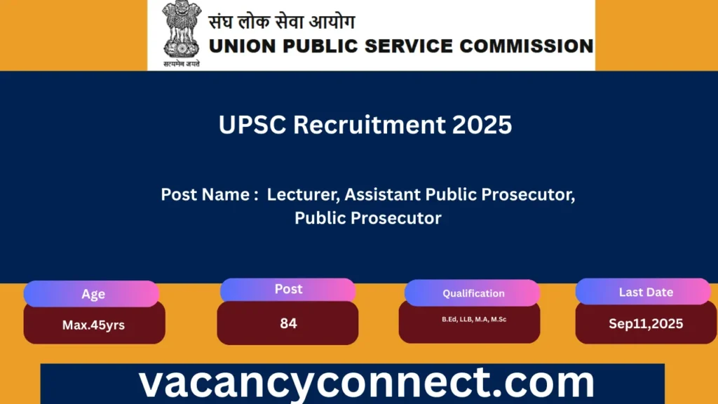 UPSC Recruitment 2025