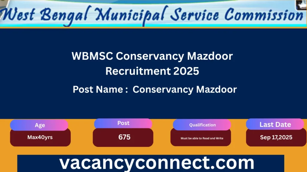 WBMSC Conservancy Mazdoor Recruitment 2025