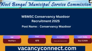 WBMSC Conservancy Mazdoor Recruitment 2025